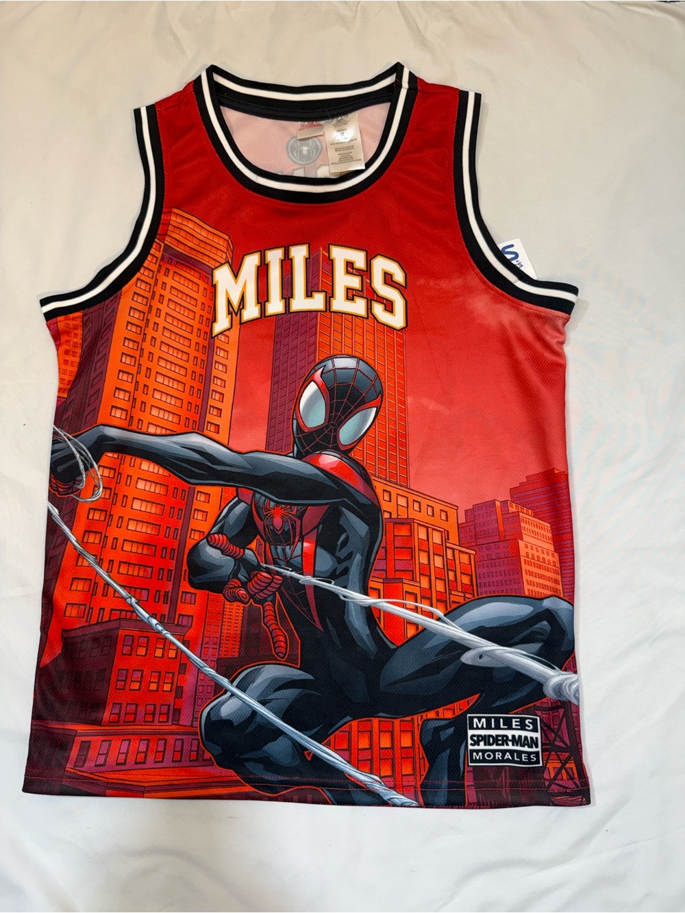 Marvel Miles Morales Red and Black Kids Pajama Tank Top